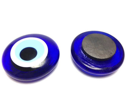 Glass evil eye fridge magnet - Greek Gift