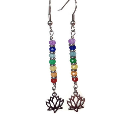 Boucles d'Oreilles Pendantes Chakra