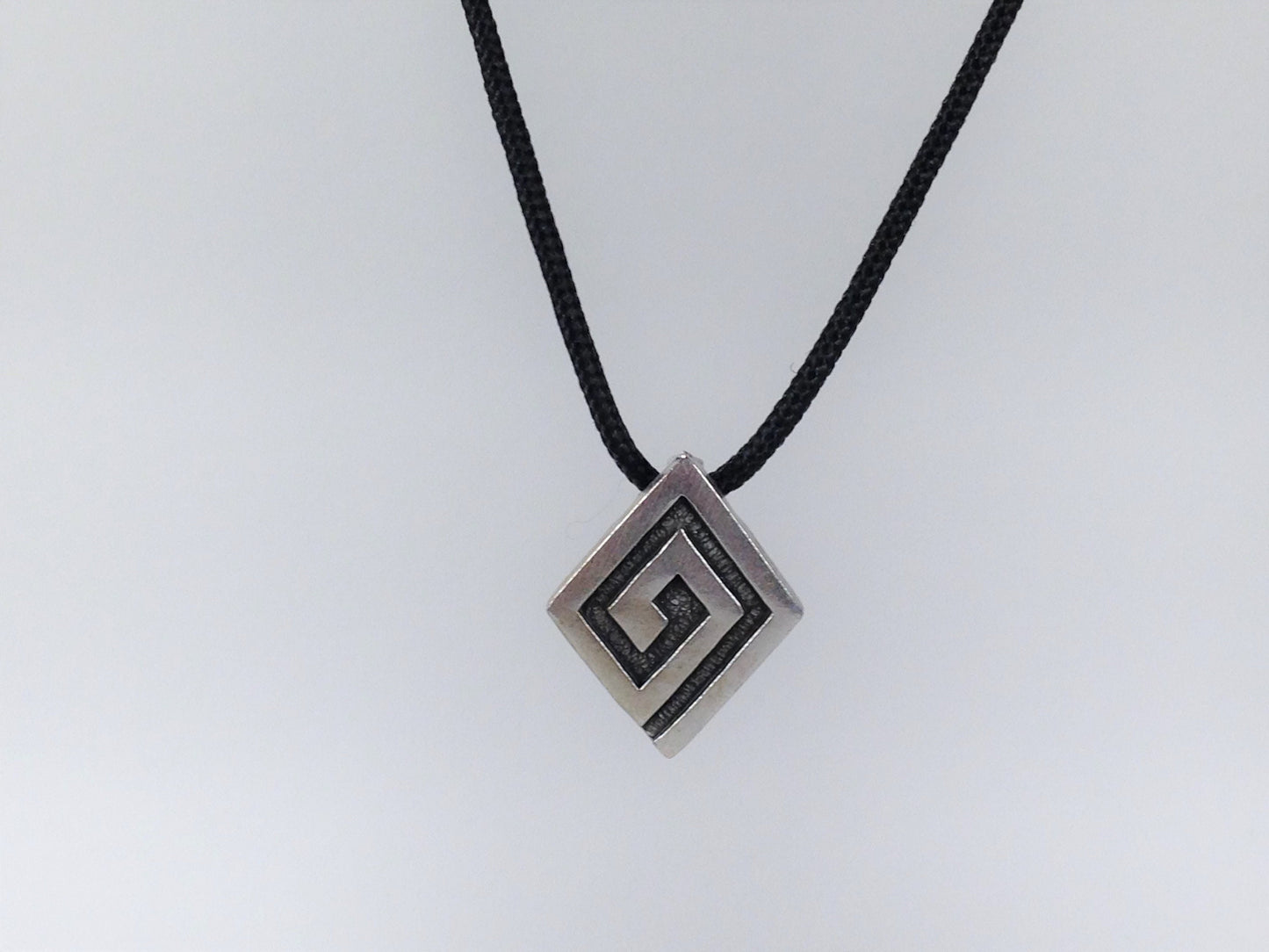 Men's Greek key pendant necklace, men's jewelry, gift for him, Greek gift
