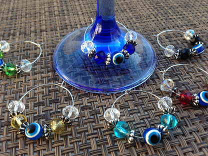 Decoration verres Oeil bleu - Ensemble de 6 - Décoration de table