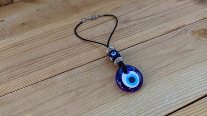 Glass Evil eye Rearview Mirror Charm - New Driver Gift