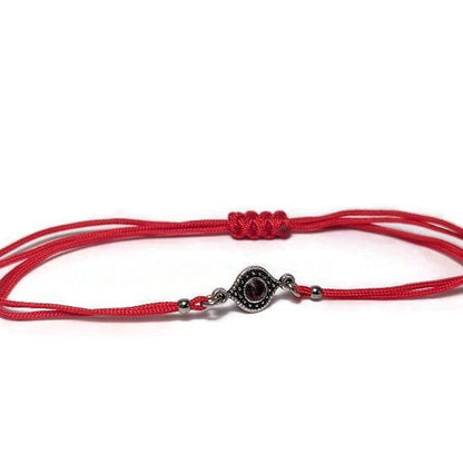 Red Evil Eye String Bracelet - Greek Gift For Her or for Him