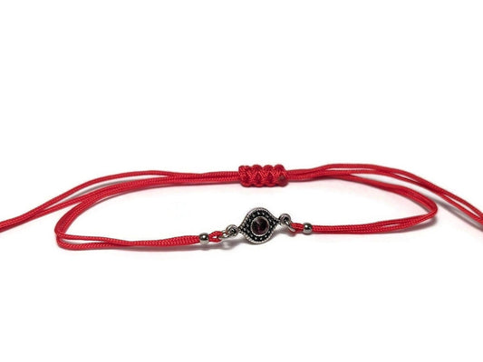 Bracelet Oeil Porte Bonheur Rouge - Cadeau grec pour elle ou pour lui