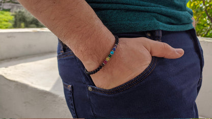 Men's 7 chakra gemstone bracelet - Men's gift