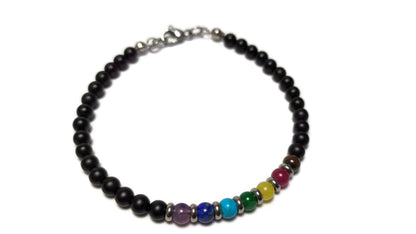 Men's 7 chakra gemstone bracelet - Men's gift