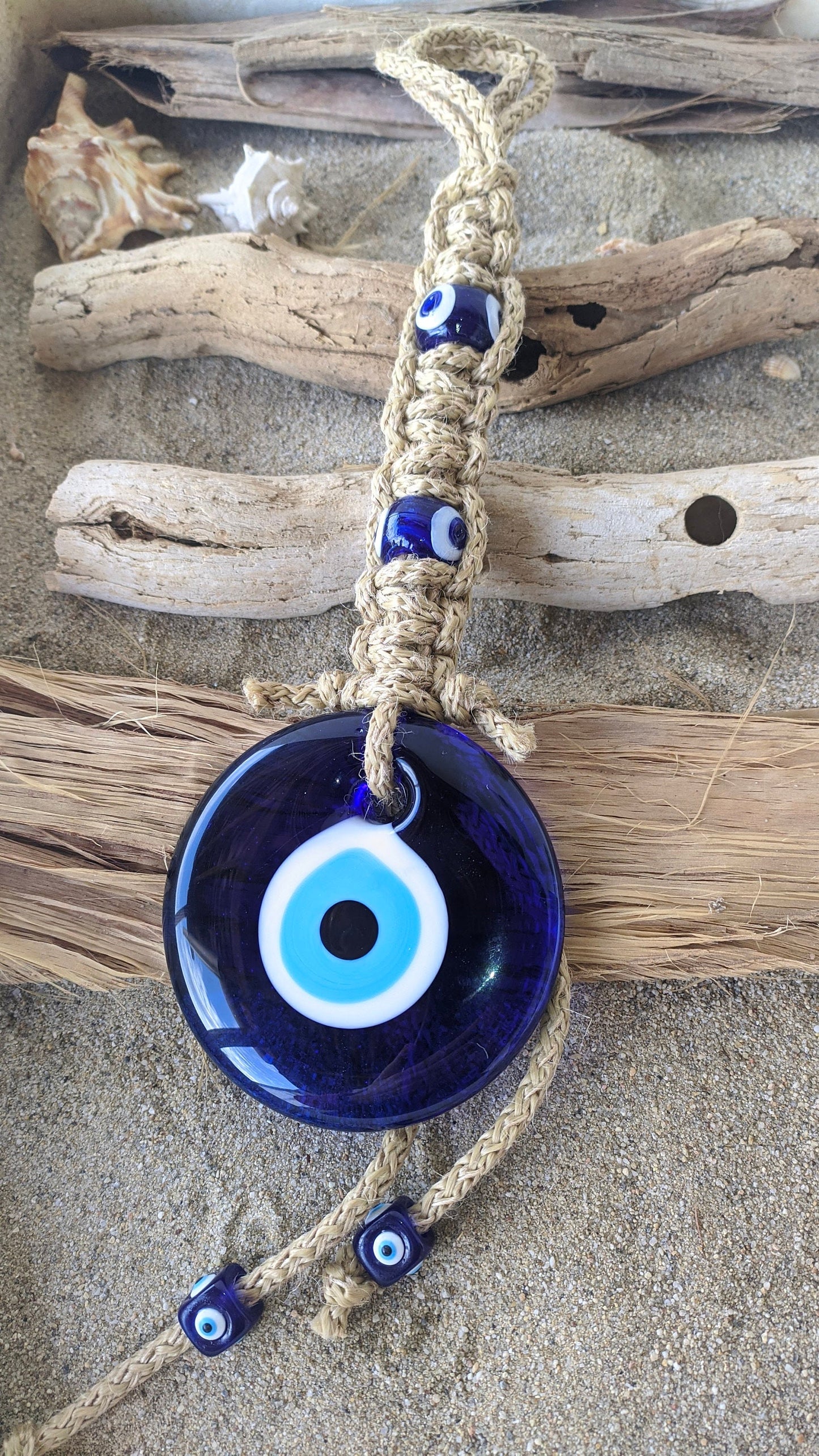 Large evil eye wall hanging for home protection, new years 2023 gift