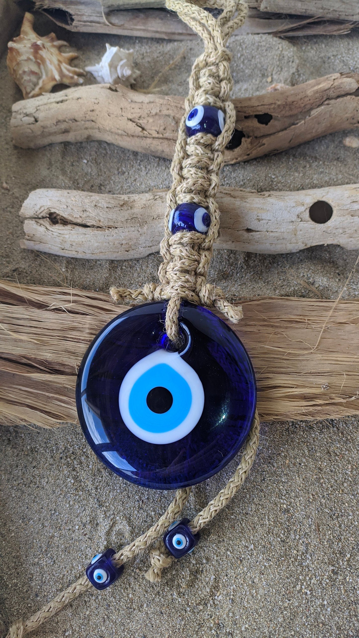 Large evil eye wall hanging for home protection, new years 2023 gift