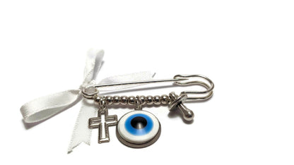 Baby Evil Eye Safety Pin - Baby Protection - Baby Shower Gift