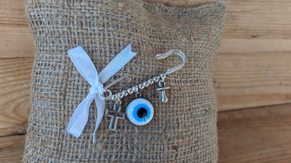 Baby Evil Eye Safety Pin - Baby Protection - Baby Shower Gift