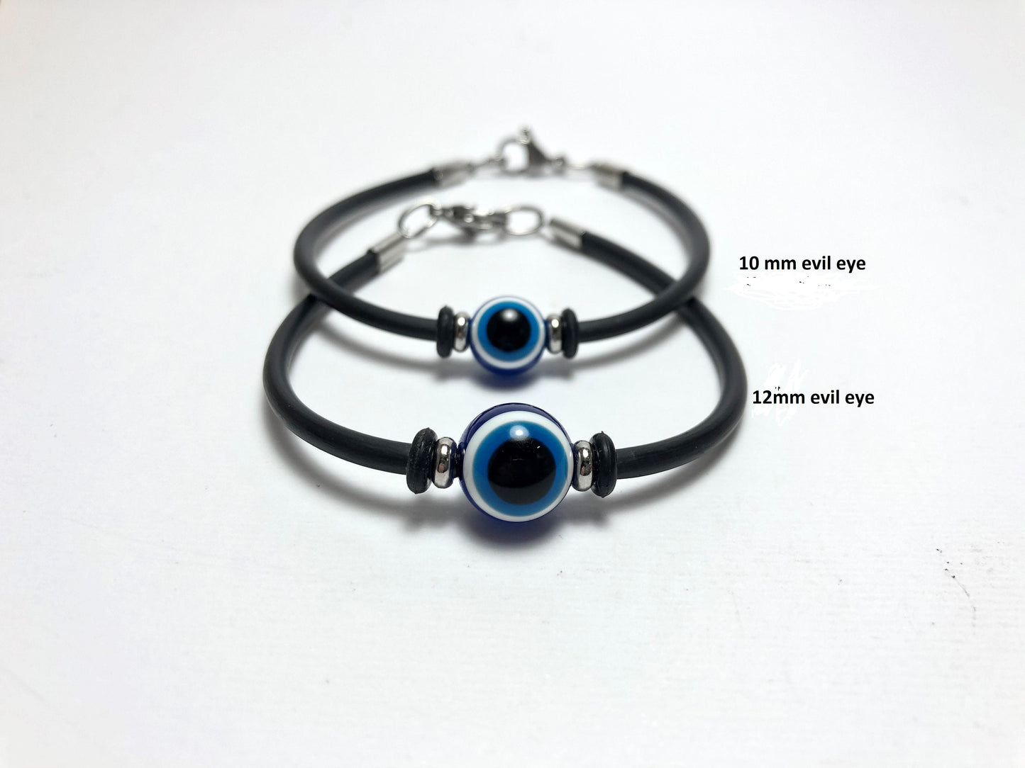 Greek rubber evil eye bracelet - Men's & women's gift