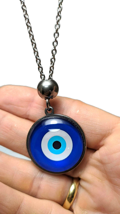 Evil Eye Mirror Car Charm - Car Protection - Stainless Steel Car Charm