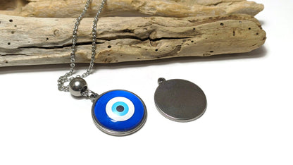 Evil Eye Mirror Car Charm - Car Protection - Stainless Steel Car Charm