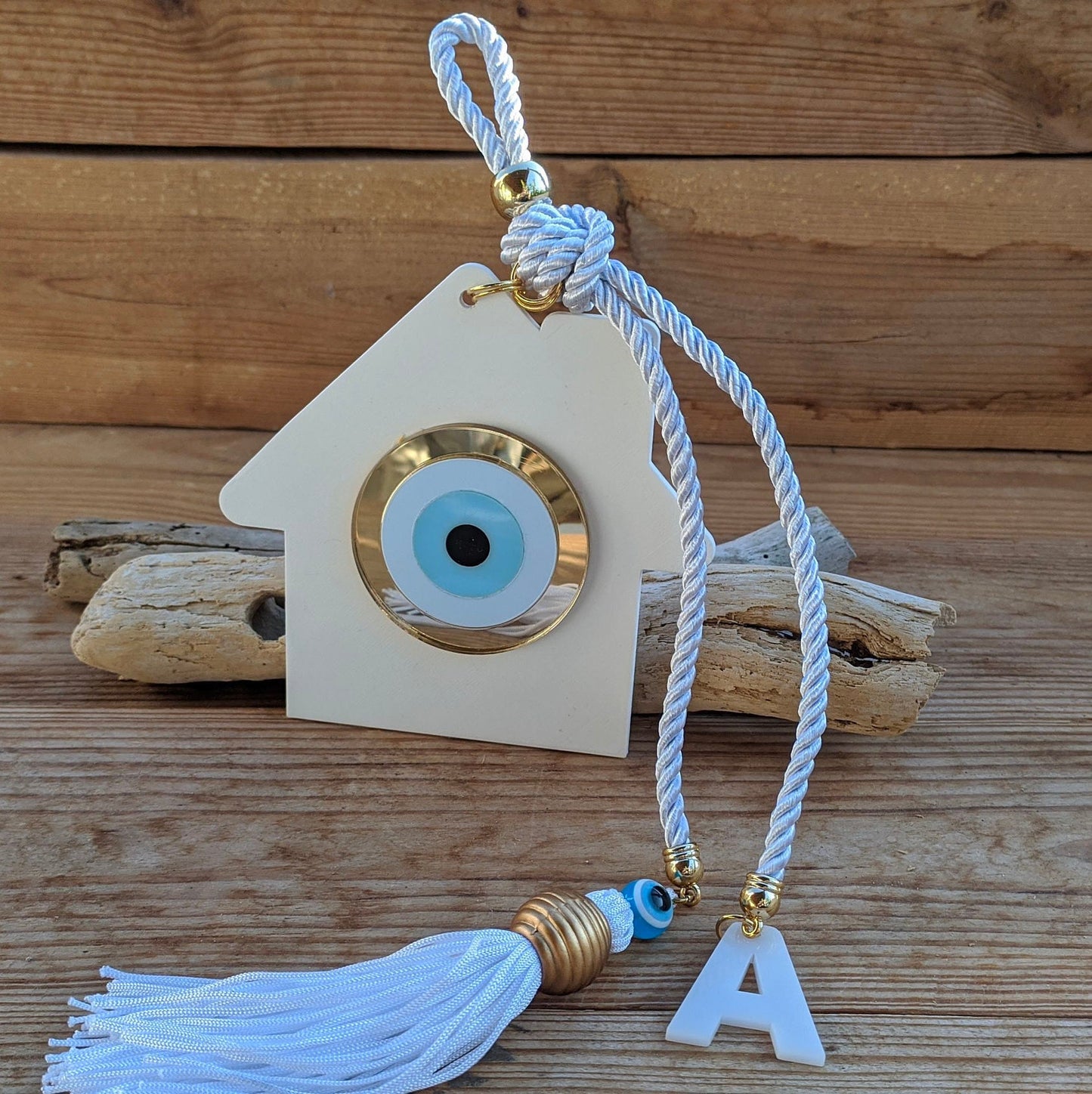 Custom Evil Eye House Wall Hanging - Personalized House Protection & Housewarming Gift