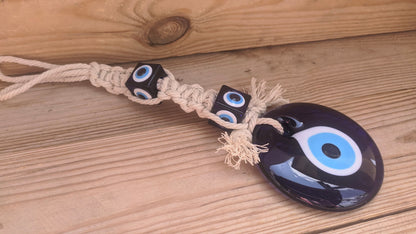 Large Evil Eye Wall Hanging - Greek Gift for Home Protection & Good Luck