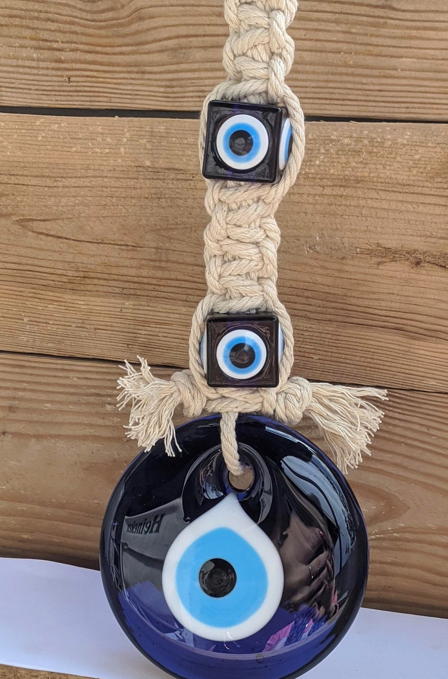 Large Evil Eye Wall Hanging - Greek Gift for Home Protection & Good Luck
