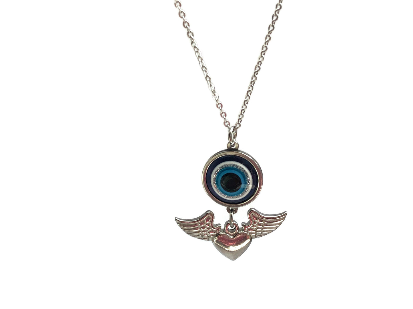 Angel Wings Evil eye Mirror charm - new car gift - Car accessories