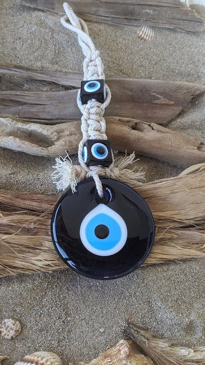 Large Evil Eye Wall Hanging - Greek Gift for Home Protection & Good Luck