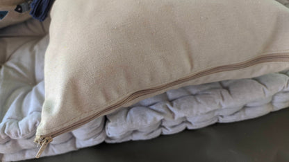 Housse de coussin mauvais œil faite à la main en coton - cadeau grec