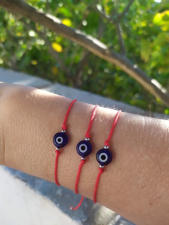 Red String Evil eye bracelet, good luck bracelet, gift for her or for him