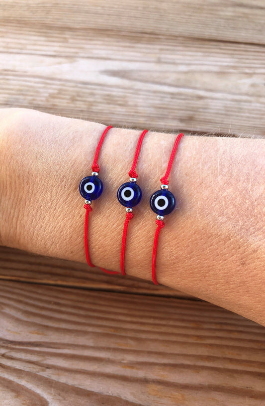 Red String Evil Eye Bracelet -  good Luck Bracelet -  Gift for her