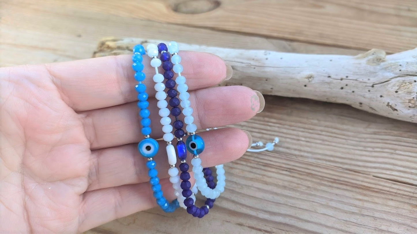 Evil eye crystal beads bracelet - women’s protection