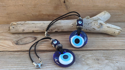Glass Evil eye Rearview Mirror Charm - New Driver Gift