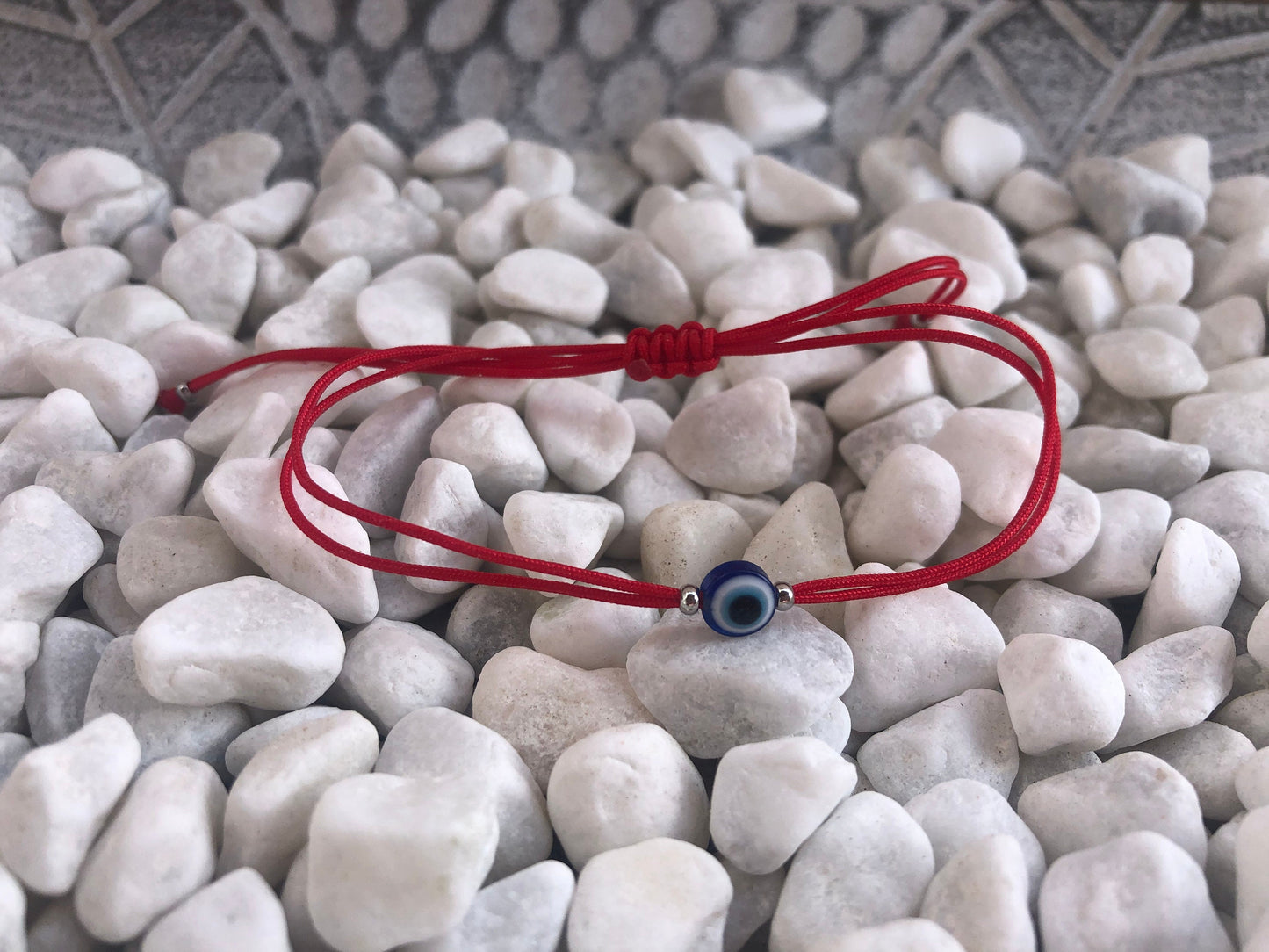Red string evil eye bracelet - good luck bracelet - gift for him or for her