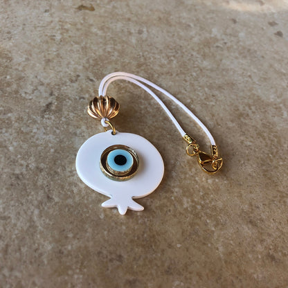 Evil Eye Pomegranate Car Mirror Charm - Car Accessories