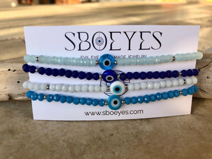 Evil eye crystal beads bracelet - women’s protection
