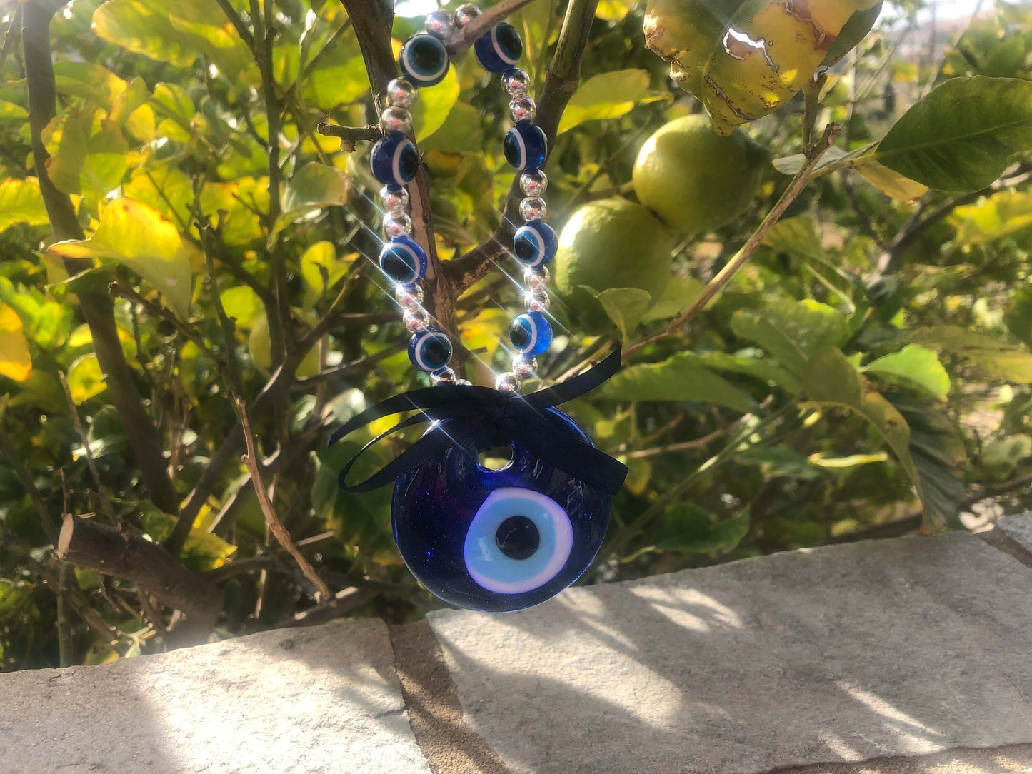 Authentic Greek Evil Eye Wall Hanging for House Decor - Handcrafted Protection