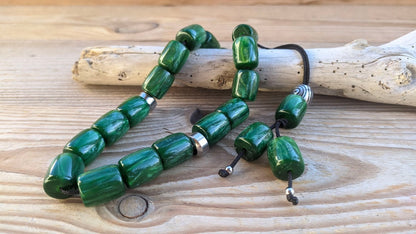 Green worry beads - stop smoking gift - Gift for him - Anti stress gift -