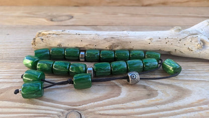 Green worry beads - stop smoking gift - Gift for him - Anti stress gift -