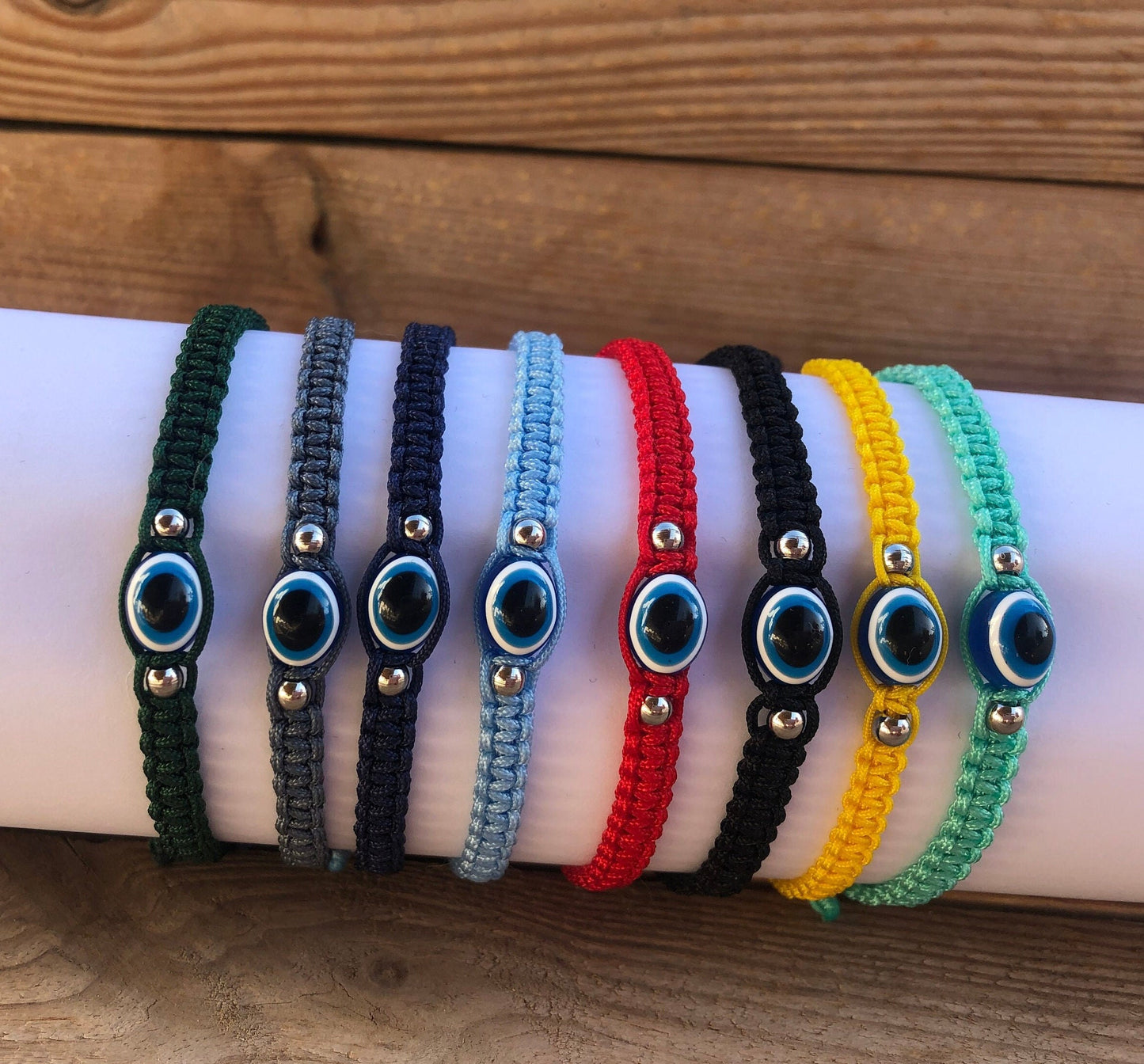Evil eye protection bracelet - gift for him or for her - many colors available