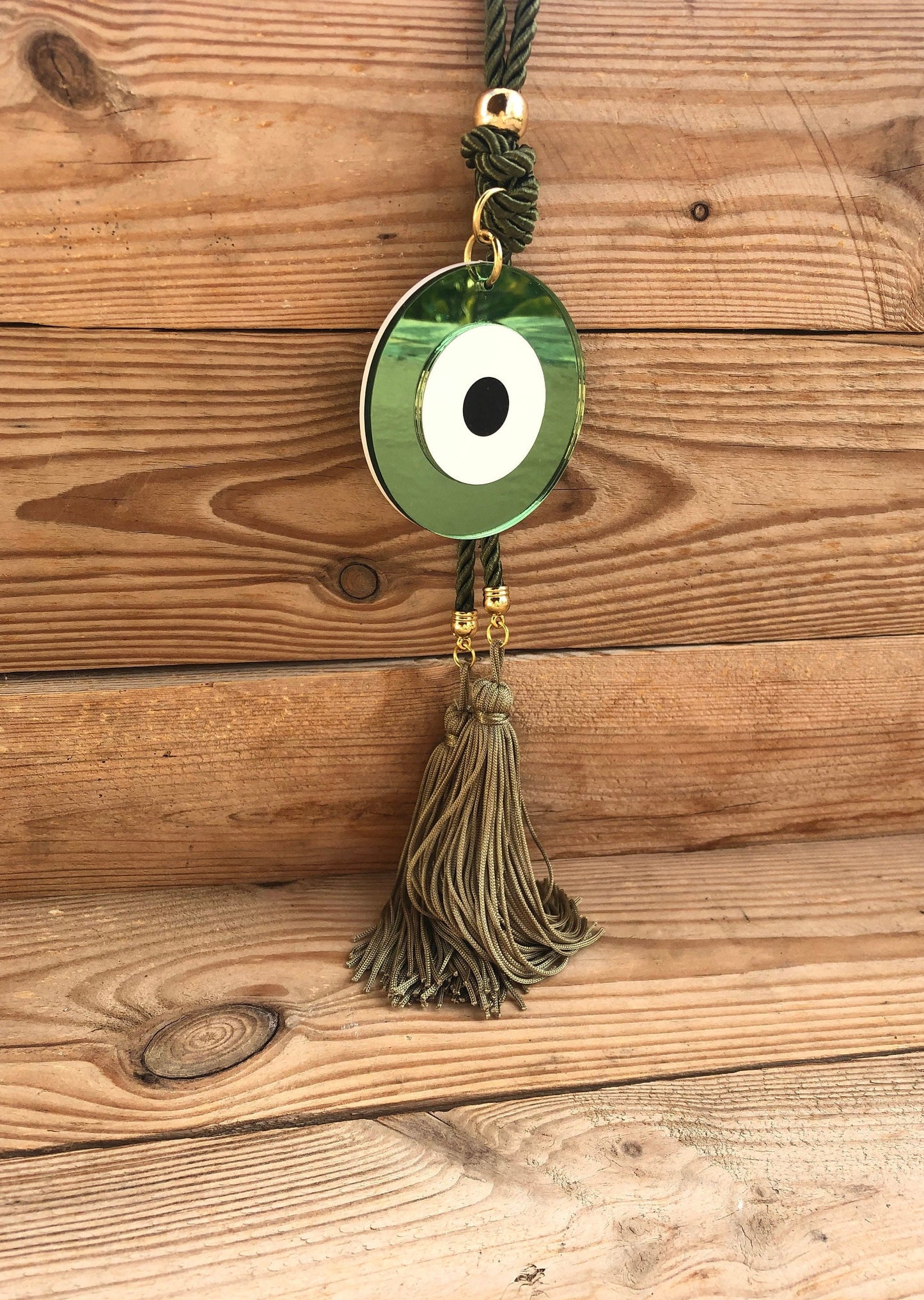 Green Evil Eye Wall Hanging for House Protection & Office Decoration | Greek Gift