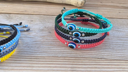 Evil Eye Protection Bracelet - Gift for Him or for Her - Many Colors Available