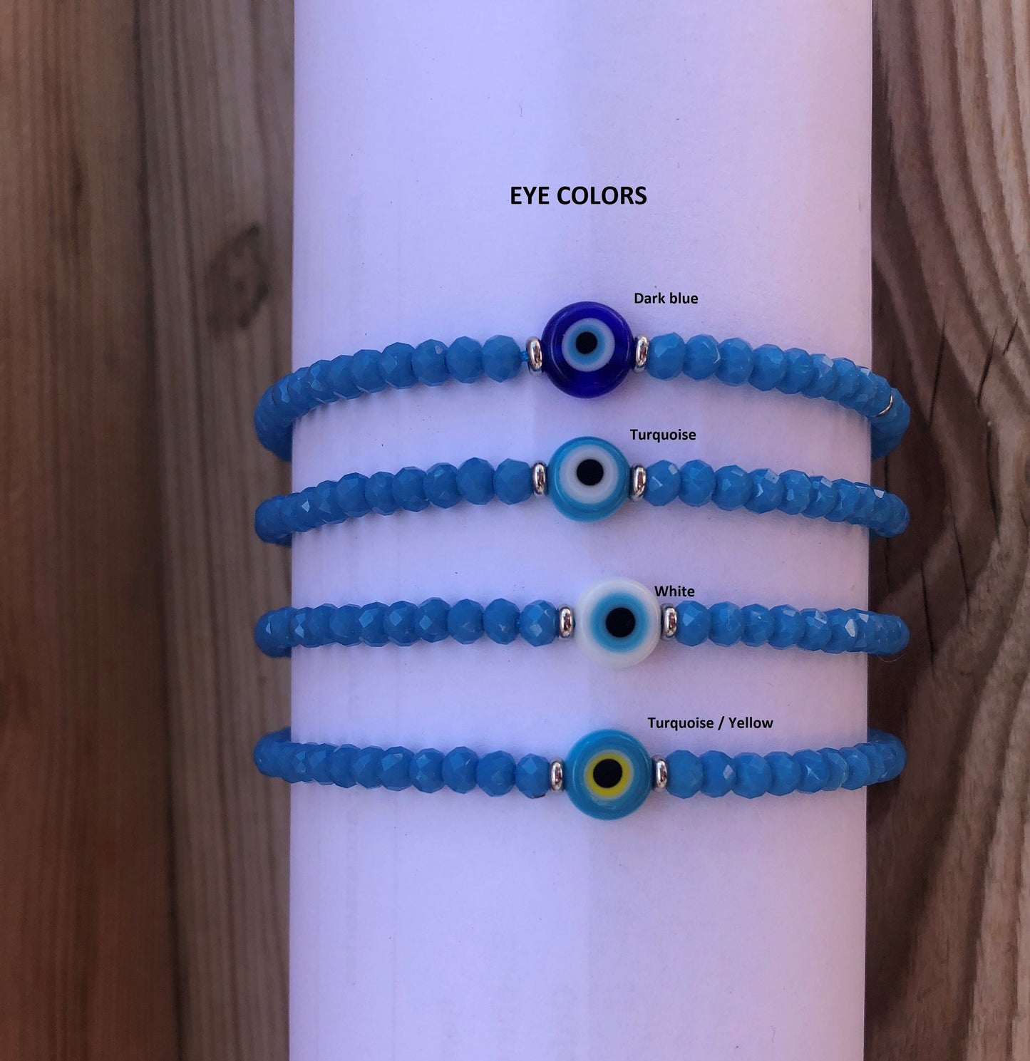 Blue Evil eye crystal bracelet -  women’s gift - Protection jewelry