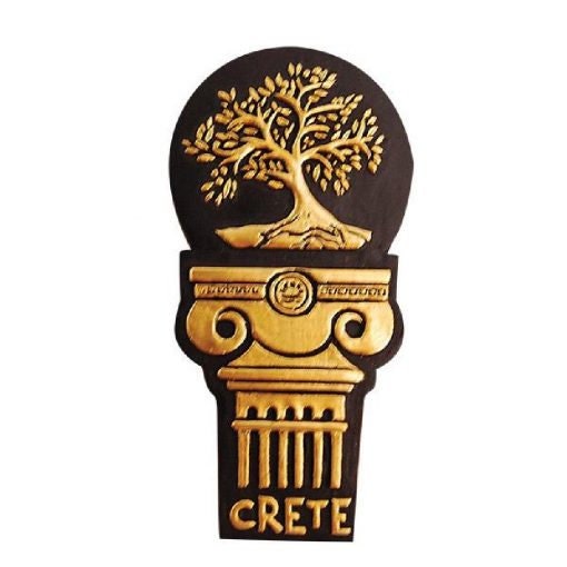 Cretan Fridge Magnet Greek Column Olive Tree