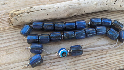 Evil Eye Blue Worry Beads - Greek Gift - Relaxation Beads