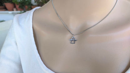 Tiny Guardian Angel Necklace | Stainless Steel Gift for Her