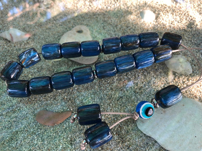 Evil Eye Blue Worry Beads - Greek Gift - Relaxation Beads