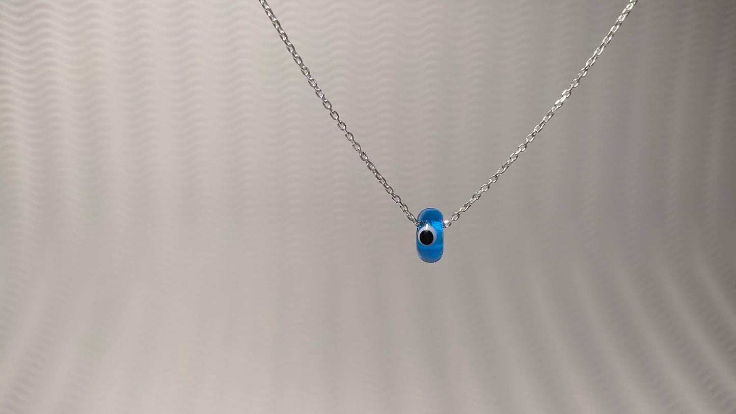 Evil Eye Necklace - Stainless Steel or Sterling Silver - Greek Gift