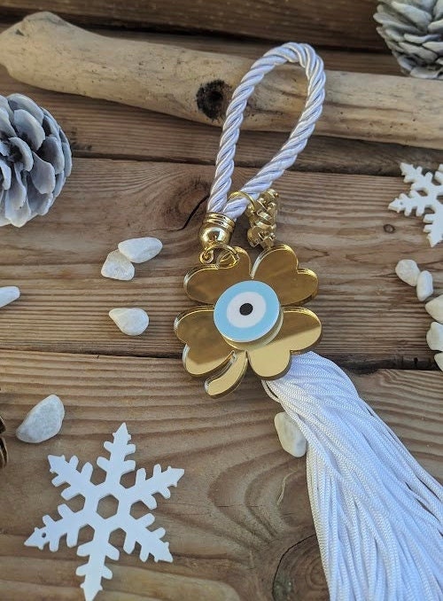 Evil Eye Clover Wall Hanging - House Protection & Ornate Wall Decor