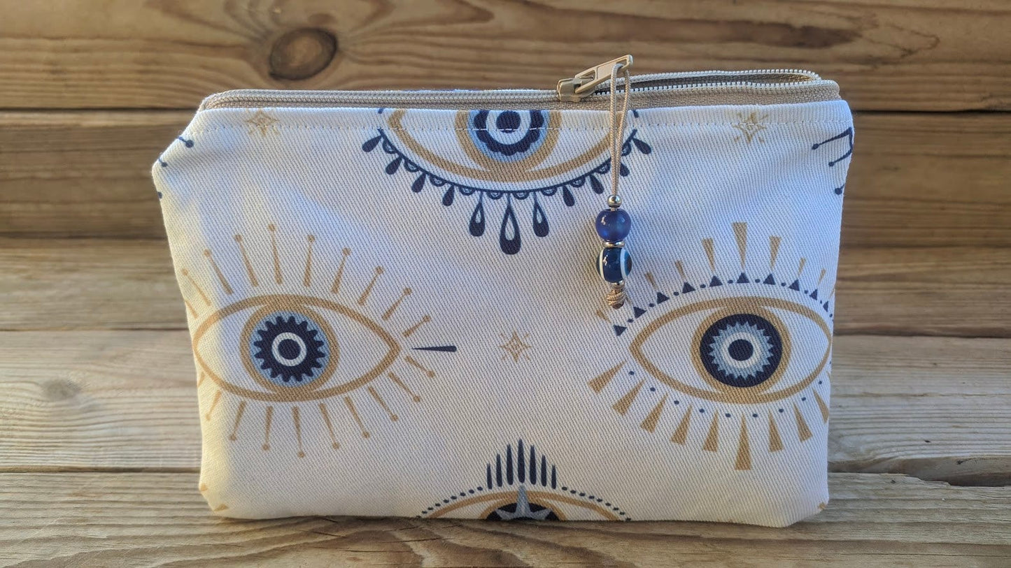 Pochette tissu oeil bleu – Souvenir grec