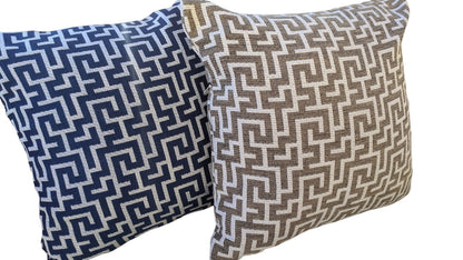 Cushion Cover Labyrinth 40x40 - Beige or Blue Color