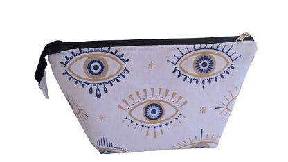 Evil eye makeup bag - Cosmetic Bag - Greek gift - Gift for her