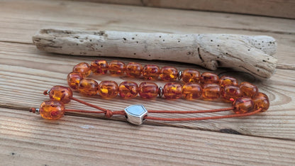 Amber Imitation Worry Beads - Greek Komboloi for Stress Relief