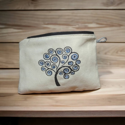 Evil Eye Tree of Life Pouch – Evil Eye purse – Embroidered pouch