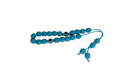 Turquoise Evil Eye Worry Beads | Greek Anti-Stress Toy | Blue Komboloi