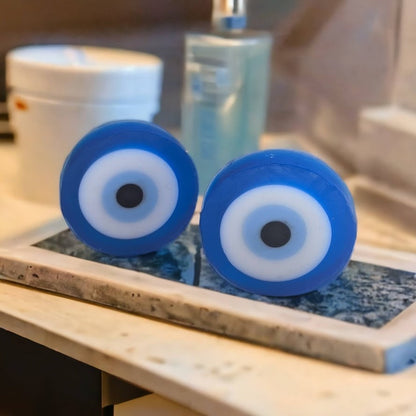 Evil eye stud earrings