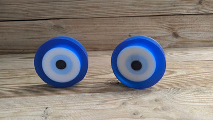 Evil eye stud earrings